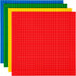 Strictly Briks 4 Pack Classic Baseplates 10x10 in, Stackable Building Plates 100% Compatible with Lego, Basic Colors