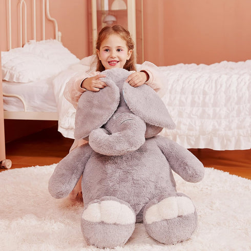 30" IKASA Giant Elephant Stuffed Animal Plush Toy,Large Cute Jumbo Soft Toys,Huge Big Size Fluffy Plushy Fat Oversized
