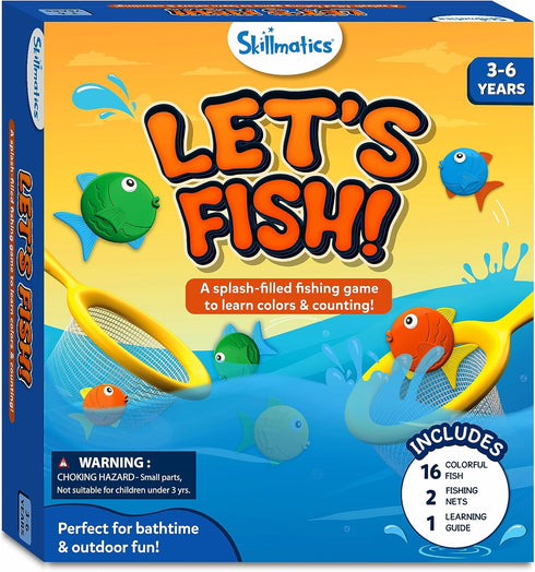 Skillmatics Outdoor & Bath Toys - Let's Fish Fishing Game, Toddler Toys for Learning Colors & Counting, Pool Fun