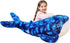 IKASA Large 43" Blue Whale Stuffed Animal Plush Toy, Giant Cute Jumbo Fluffy Fat Marine Plushie for Kids
