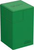 Ultimate Guard Flip 'n' Tray 100+ Deck Case for 100 Double-Sleeved TCG Cards + Dice Tray, Green