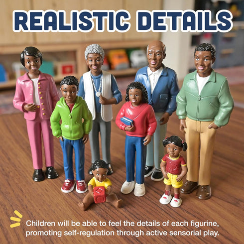 Cre8tive Minds Set 3+, Set 8 Creative Minds Marvel Education African American Family Toy Figure for Kids Ages