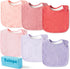 Zainpe 6Pcs Soft Absorbent Muslin Cotton Baby Bibs, Adjustable Bandana Drool Bib for Boy Girl 0-36 Months