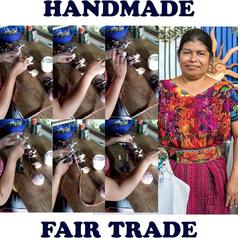 24 Super Cute Worry Dolls + 1 Free Guatemalan Fabric Bag - Mayan Worry People for Anxiety Relief