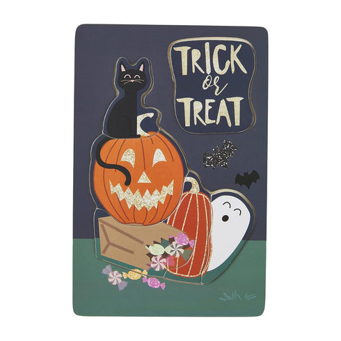 Mud Pie Trick Or Treat Wood Puzzle