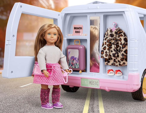 Lori Dolls Sweet Escape Luxury SUV Vehicle for Mini Dolls, Large Pink Car for 6-inch Dolls with Sounds & Lights