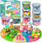 JOY SPOT! 8-Pack Play Dough Jars, Reusable Sensory Play Kit for Kids,