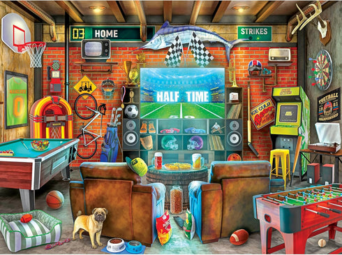 RoseArt - My Happy Place - 750 Piece Jigsaw Puzzle for Adults - Man Cave