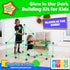 Fun Forts Glow Fort Building Kit for Kids - 81 Pack Glow in The Dark STEM Building Toys for Indoor Outdoor Play