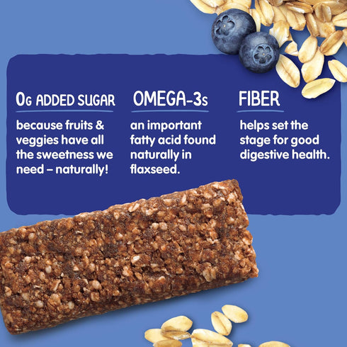 5 Count (Pack 6) Happy Tot Organics Super Foods Oat Bars, Blueberries & Oatmeal