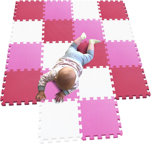 MQIAOHAM Outdoor/Indoor Protective Flooring Mats, Interlocking Reversible Floor Matting for Gym and Yoga