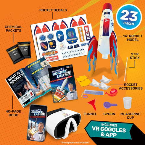 Bill Nye's Science Squad: Rocket Lab VR - Virtual Reality Kids Science Kit with Book and Interactive Learning Activity
