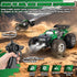 8-12, 1:20, 10KM/H, 2.4GHZ, 6+(Green) Remote Control Car, All-Terrain Remote Control Truck for Boys Headlight, Dual