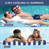 2-in-1 Hammock 1-2 Aqua Catalina XL Pool Float & Water Person, Multi-Purpose Inflatable Pool Floats for Adults Patented