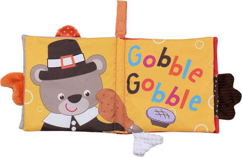 Baby Starters (5 inches) Magic Years Soft, Crinkle Activity Book with Tabs and Strap- Happy Thanksgiving Turkey
