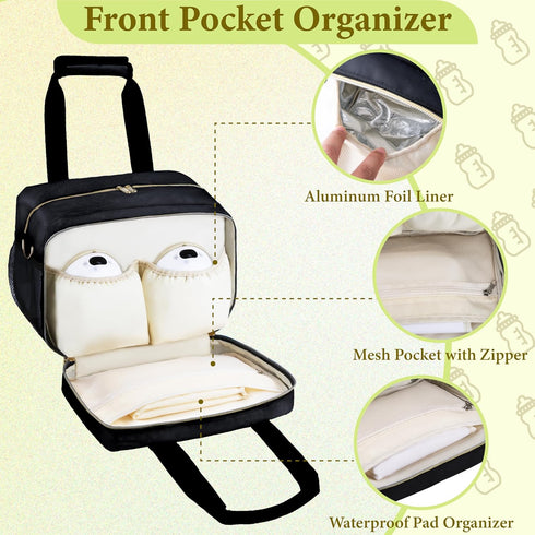 Pack, Momcozy/Elvie/Willow, 6 9 Breastmilk Cooler Bag with Ice Wearable Breast Pump Storage Bag, Insulated Bottle