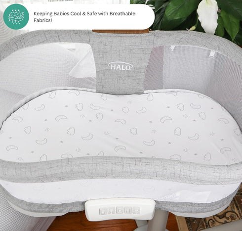 3 Pack, 33 17 Inch, TansyPanda Halo Bassinet Sheets for BassiNest Luxe Swivel, Soothing, Swivel, Lite, Essential