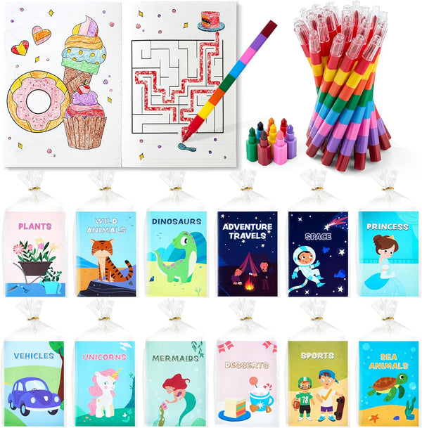 JOYIN 24 Pack Coloring Books for Kids Party Favors, Mini Coloring Book