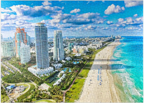 MyPuzzle Premium 1000 Piece Jigsaw Puzzle - South Beach Miami Beach Florida USA for Adults