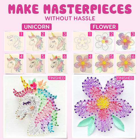 10-12 3D 10 11 12 3 Hapinest String Art Craft Kit for Kids Ages and Up, String Art Kit Crafts for Teens, Birthday Gifts