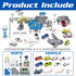 Set XDUOYJOY Airplane Toy with Trucks, Helicopter, Planes and Playmat, Airport Aviation Toys for Boys Girls, Great Gift