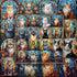 Stained Glass Cat Puzzle - 1000 Pieces, Colorful Kitty Collage, Challenging Jigsaw for Adults