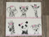 Set 6 (8x10) Safari Animals Baby Girls Nursery of Unframed Wall Art Prints, Gray Baby Animals with Pink Flowers, Child
