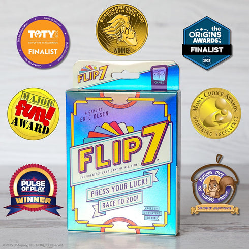 7, 3+ 8 20 USAOPOLY Flip The Ultimate Blend of Press Your Luck & Strategy, Fast-Paced Addictive Card Game,Quick