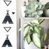Tents Wall Decals Peel and Stick for Kids, Tribal TeePees Vinyl Stickers for Baby Bedroom Nursery Decor (Black)