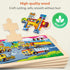 3-5, 24 4-6, 3 4 5 6 SYNARRY Large Wooden Construction Vehicle Puzzles for Toddlers Piece Monster Truck Puzzles