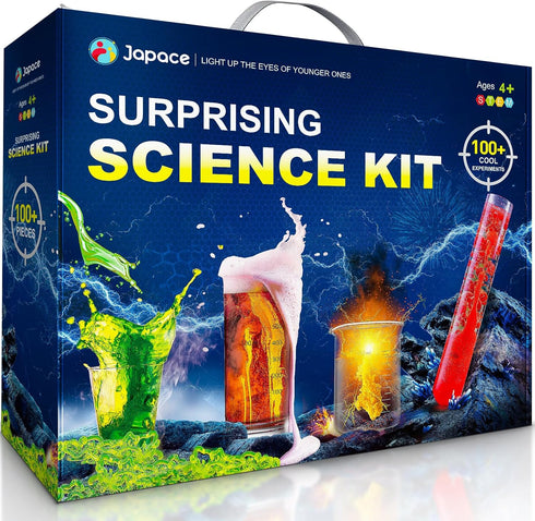 Japace 100+ Experiments Science Kit for Kids Age 4-12 - Cool Chemistry and Physics Set Toys for Boys & Girls