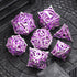 Metal DND Dice Set of 7 for Dungeons and Dragons, Hollow Polyhedral Vine Dice Set with Case for Tabletop Games