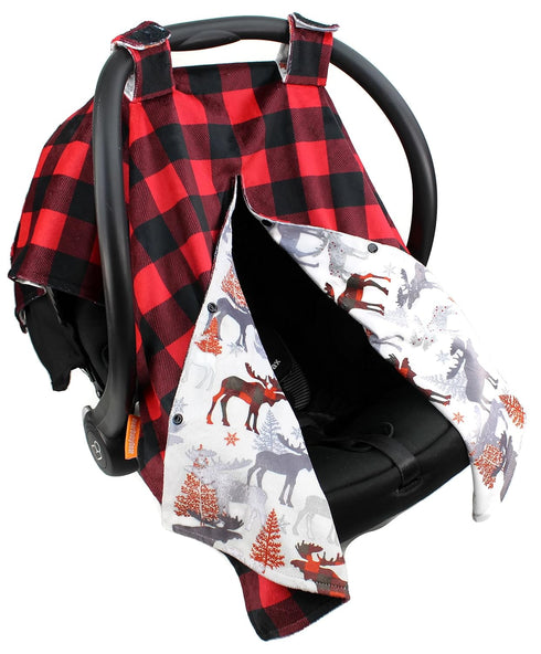 40"x30" Dear Baby Gear Car Seat Canopy - Unisex Infant Car Seat Cover - Soft and Breathable Fabric - Fits Most Carseats