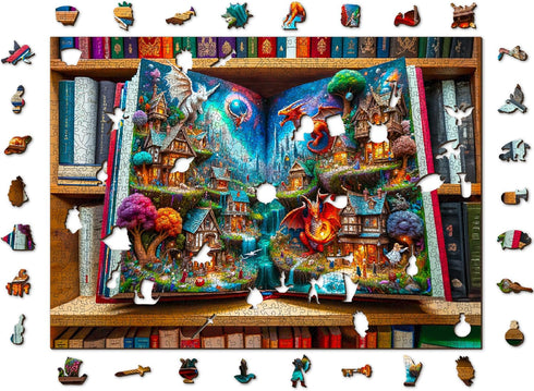 Wooden.City Enchanted Tales 1000 Piece Puzzle | Wooden Puzzles for Adults, Size 21.25 X 15.5 in, Made in EU