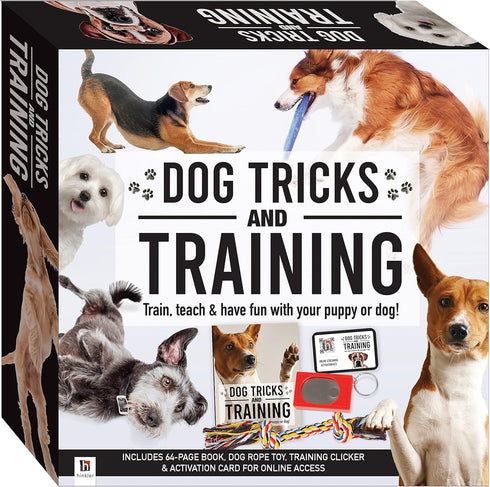 Hinkler Dog Tricks and Training Box Set, Pet Care Guide, Dog Training Essentials, Access to Online Training Videos,