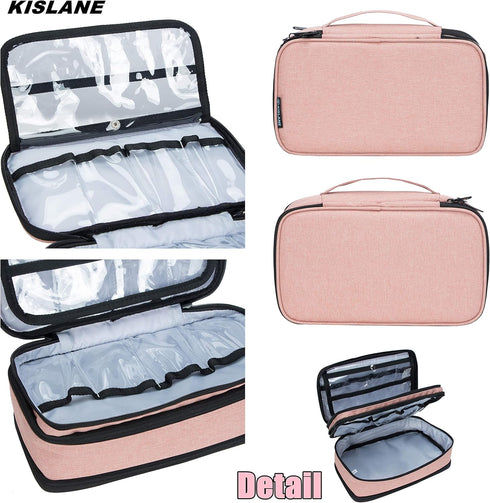 KISLANE Baby Girl Hair Accessories Storage Bag, Soft Headbands Holder, Barrette, Bows, Hair Ties, Pins, Clips Storage