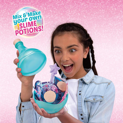 Oosh Potions DIY Slime Kit (Teal) by ZURU - Magical Fluffy Putty with Sparkles, Beads, and Glitter for Kids 6+