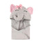 Hudson Baby Unisex Baby Animal Face Hooded Towel, Pretty Elephant 1-Pack, One