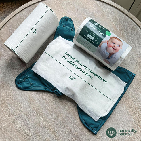 600 Count (6 100 Naturally Nature Disposable Cloth Diaper Liners, Unscented, Fragrance-Free, Chlorine Free Diaper
