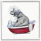 Stupell Industries Elephant in Red Bathtub Playful Safari Animal