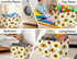 Sunflower Empty Gift Storage Basket Collapsible Canvas Baby Toy Bin Decor(Yellow)