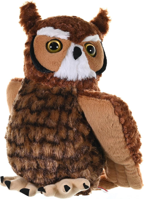Wild Republic 12" Great Horned Owl Plush - Stuffed Animal Toy, Kids Gifts, Cuddlekins