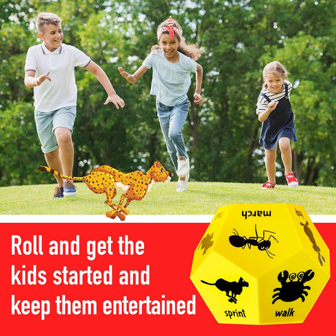 Animal Games Dice, Indoor Recess Activities & Outdoor Dice Games for Kids, Daycare Equipment for Toddlers