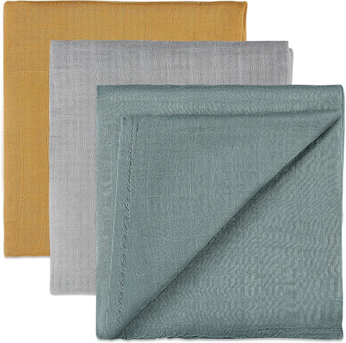 SBaby Swaddle Blanket - Soft Cotton Swaddling Blankets Wrap for Unisex Baby, Gender Neutral Newborn Blanket or Receiving Blankets - Large 47 x 47 inches Silky Baby Swaddles by VIVANA