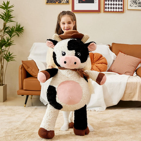 Toy,30 Inches IKASA Giant Cow Stuffed Animal Plush Large Big Jumbo Soft Toys, Huge Size Cute Fluffy Plushy Fat