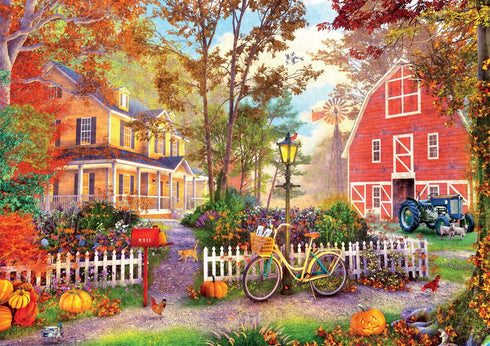 Buffalo Games Country Life Autumn Farmhouse - 500 Piece Jigsaw Puzzle for Adults