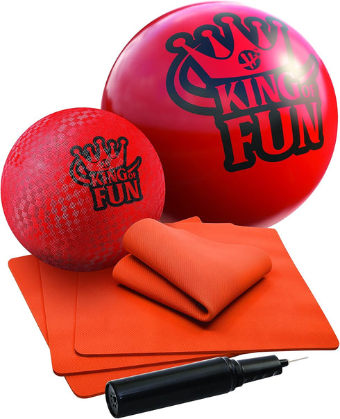 Hedstrom Jumbo Oversized Kickball Set, King of Fun, Red