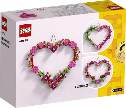 Set 9+ 40638 LEGO Heart Ornament Building Toy - Fun Arts and Crafts Idea for Girls and Boys, Ages - Display on The Wall