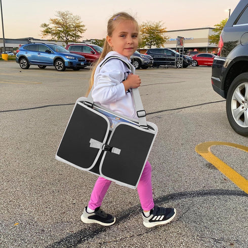 MENZOKE Kids Travel Tray for Toddler Car Seat, Toddler Gift for Boy Activities with Dry Erase Board & iPad Holder