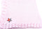 Sona Knitted Crochet Finished Pink Cotton Baby Blanket with Star Flag Applique'